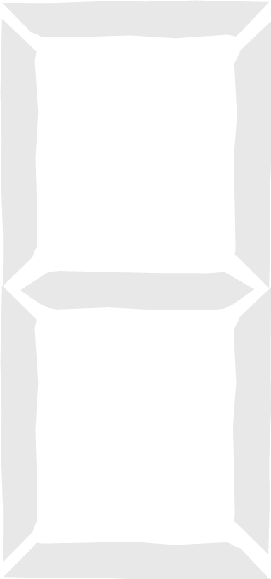 a blank analog clock digit