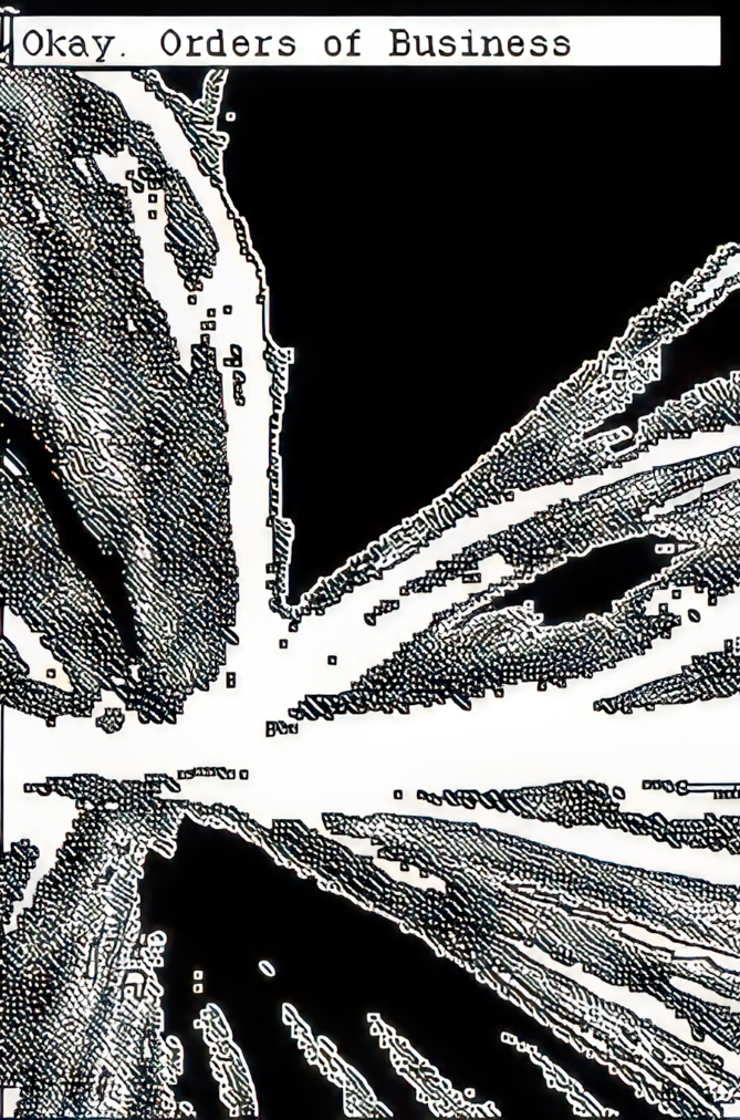 A black and white blob