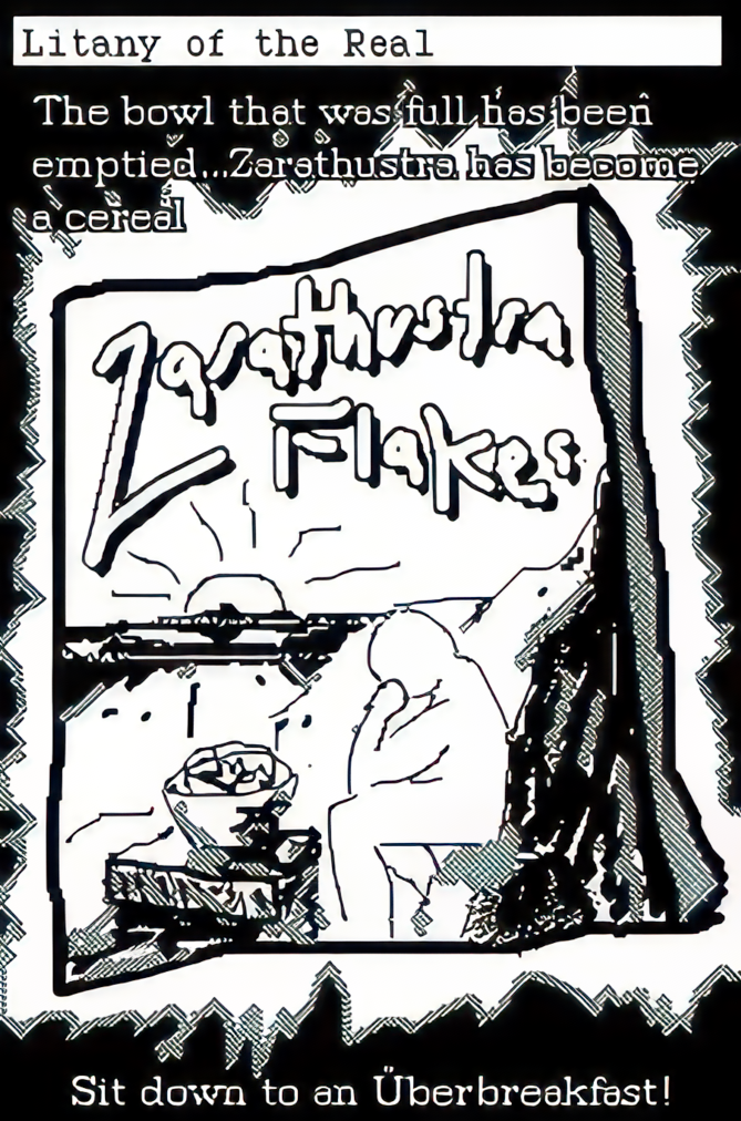 The bowl that was full has been emptied&hellip;Zarathustra has become a cereal. Sit down to an Uberbreakfast!