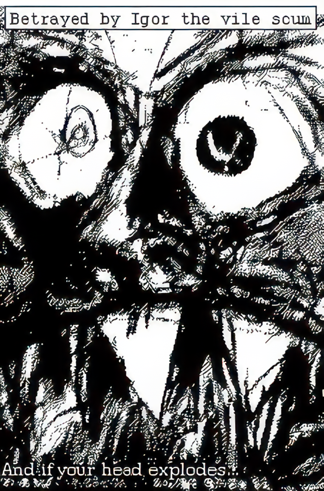 sketch of bugged out eyes