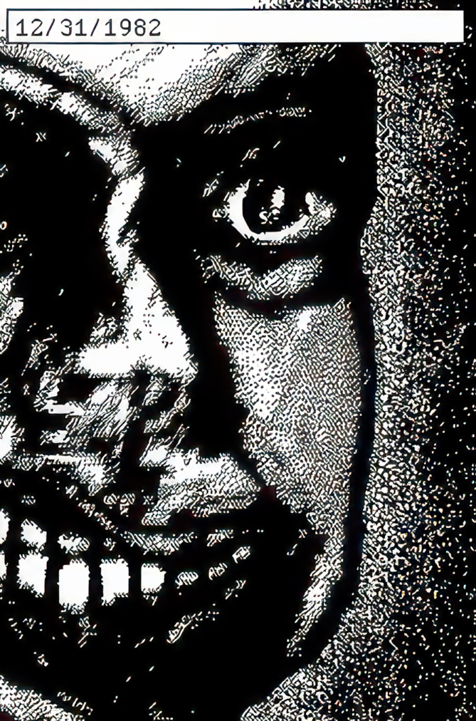 A sketch of face showing teeth