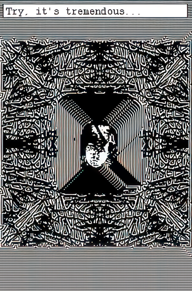a microchip with a face in the middle