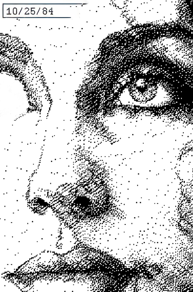 A sketch of womans close up face